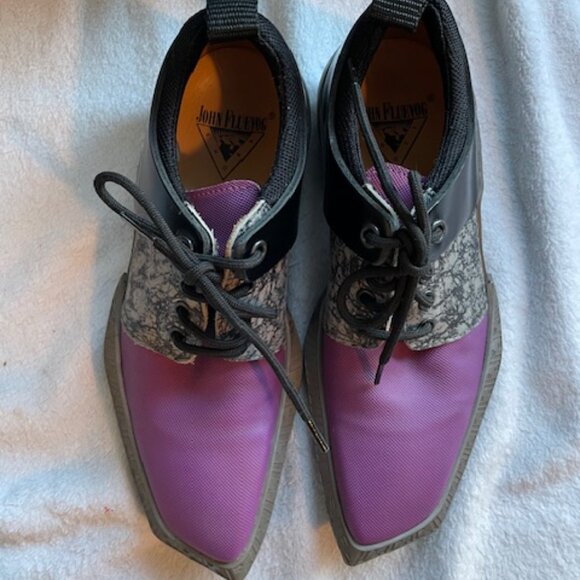 John Fluevog Manifold Omni Purple Green Mens 5 Womens 7 Sold out RARE Festival - Picture 13 of 14